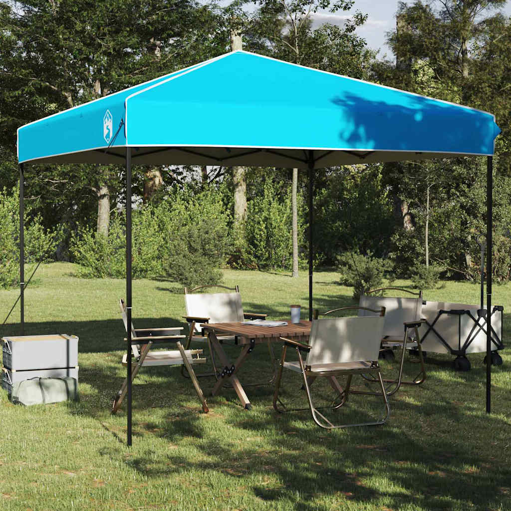 Šator s nadstrešnicom Plava 243 x 243 x 251 cm tkanina