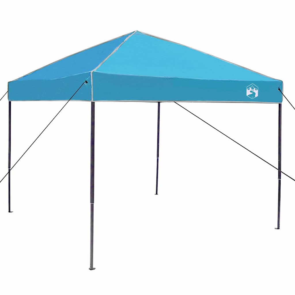 Šator s nadstrešnicom Plava 243 x 243 x 251 cm tkanina