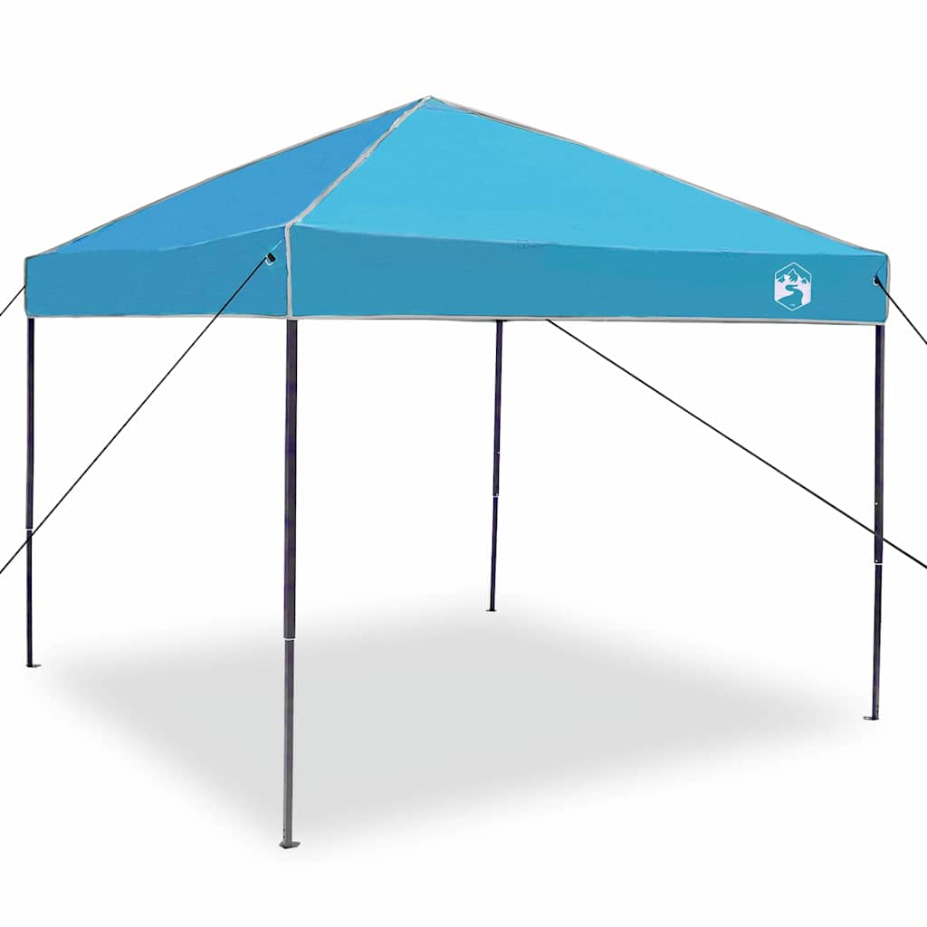 Šator s nadstrešnicom Plava 243 x 243 x 251 cm tkanina