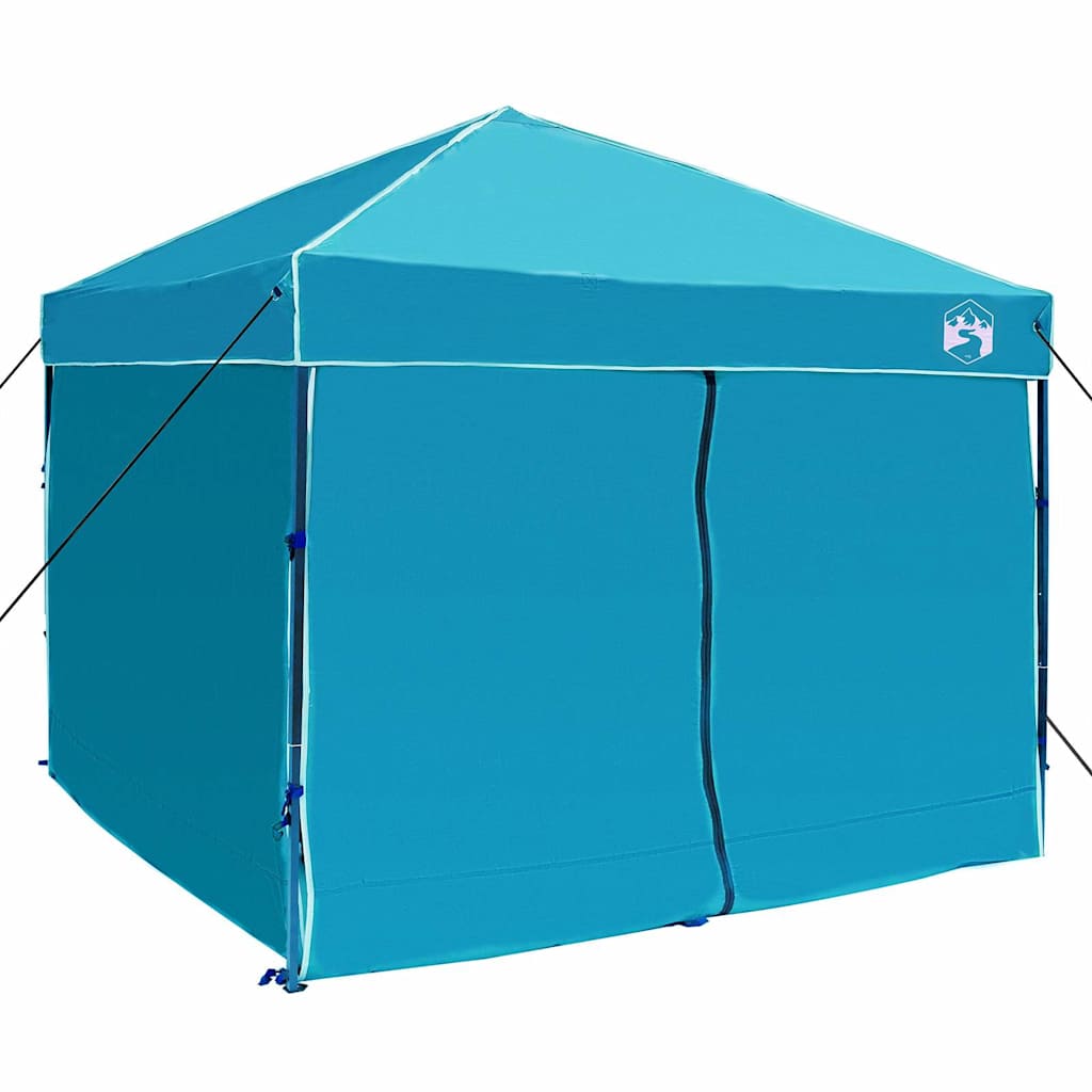 Šator s nadstrešnicom Plava 243 x 243 x 251 cm tkanina