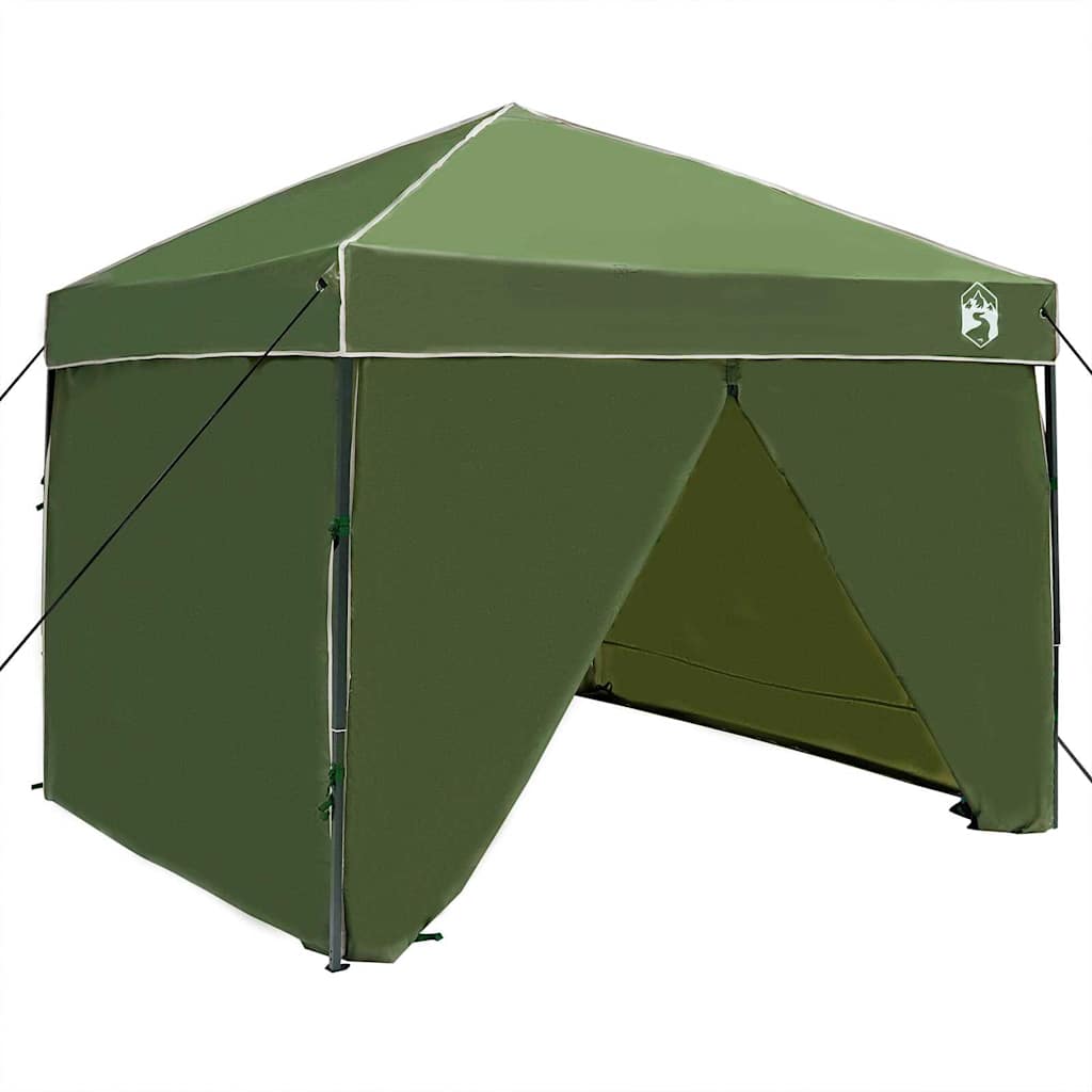 Šator s nadstrešnicom Zelena 243 x 243 x 251 cm tkanina