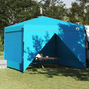 Šator s nadstrešnicom Plava 290 x 290 x 251 cm tkanina