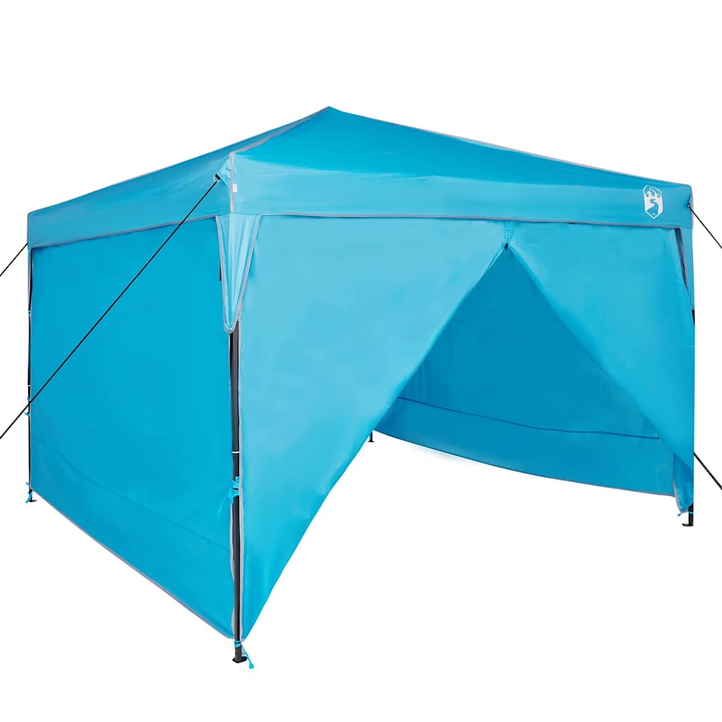 Šator s nadstrešnicom Plava 290 x 290 x 251 cm tkanina