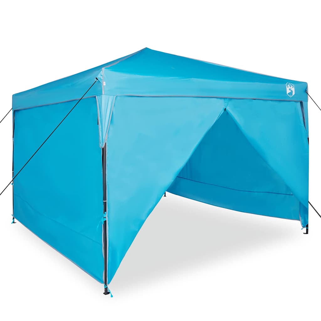 Šator s nadstrešnicom Plava 290 x 290 x 251 cm tkanina