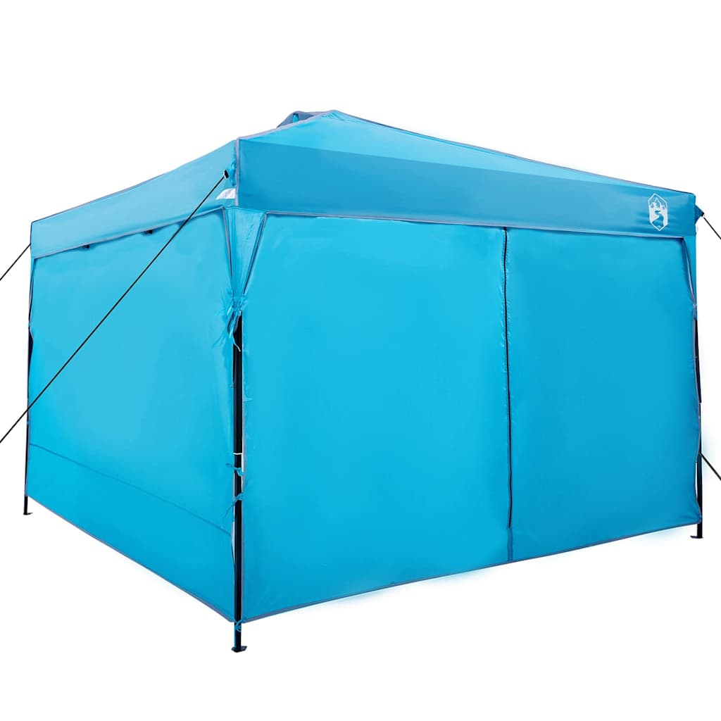 Šator s nadstrešnicom Plava 290 x 290 x 251 cm tkanina