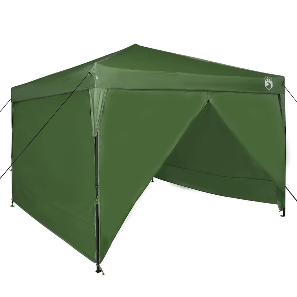 Šator s nadstrešnicom Zelena 290 x 290 x 251 cm tkanina