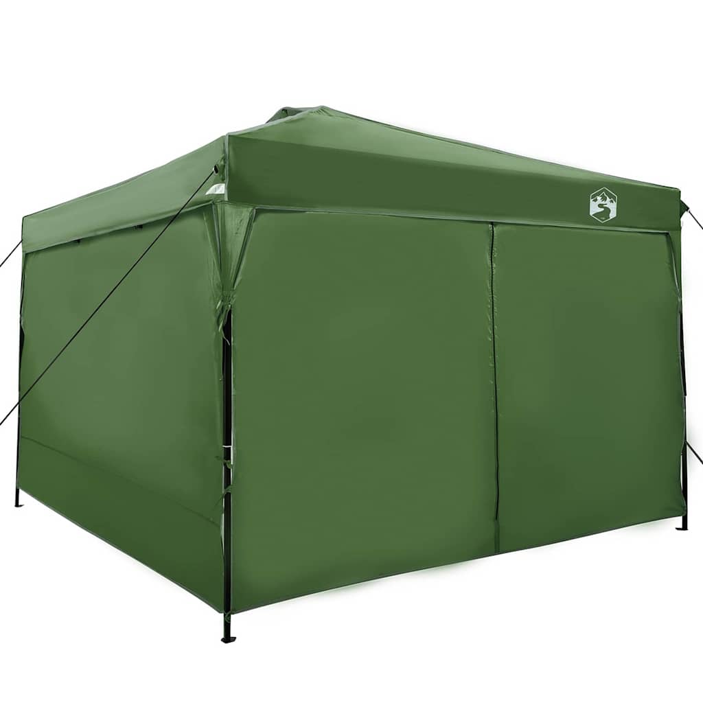 Šator s nadstrešnicom Zelena 290 x 290 x 251 cm tkanina