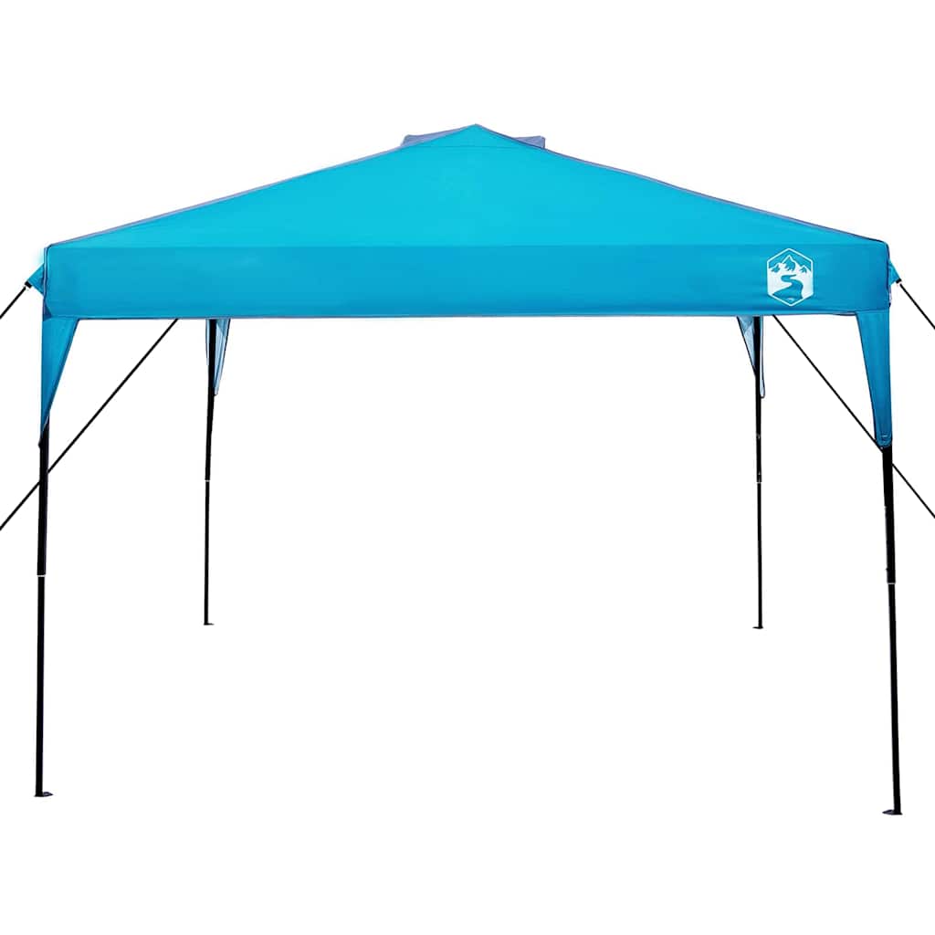 Šator s nadstrešnicom Plava 290 x 290 x 251 cm tkanina