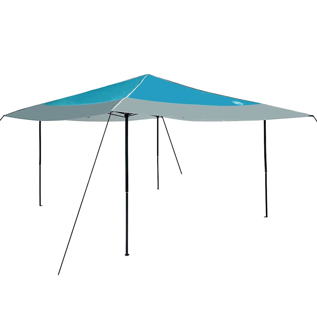 Šator s nadstrešnicom Plava 395 x 395 x 251 cm tkanina