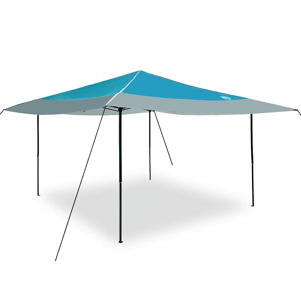 Šator s nadstrešnicom Plava 395 x 395 x 251 cm tkanina