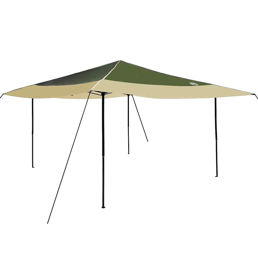 Šator s nadstrešnicom Zelena 395 x 395 x 251 cm tkanina