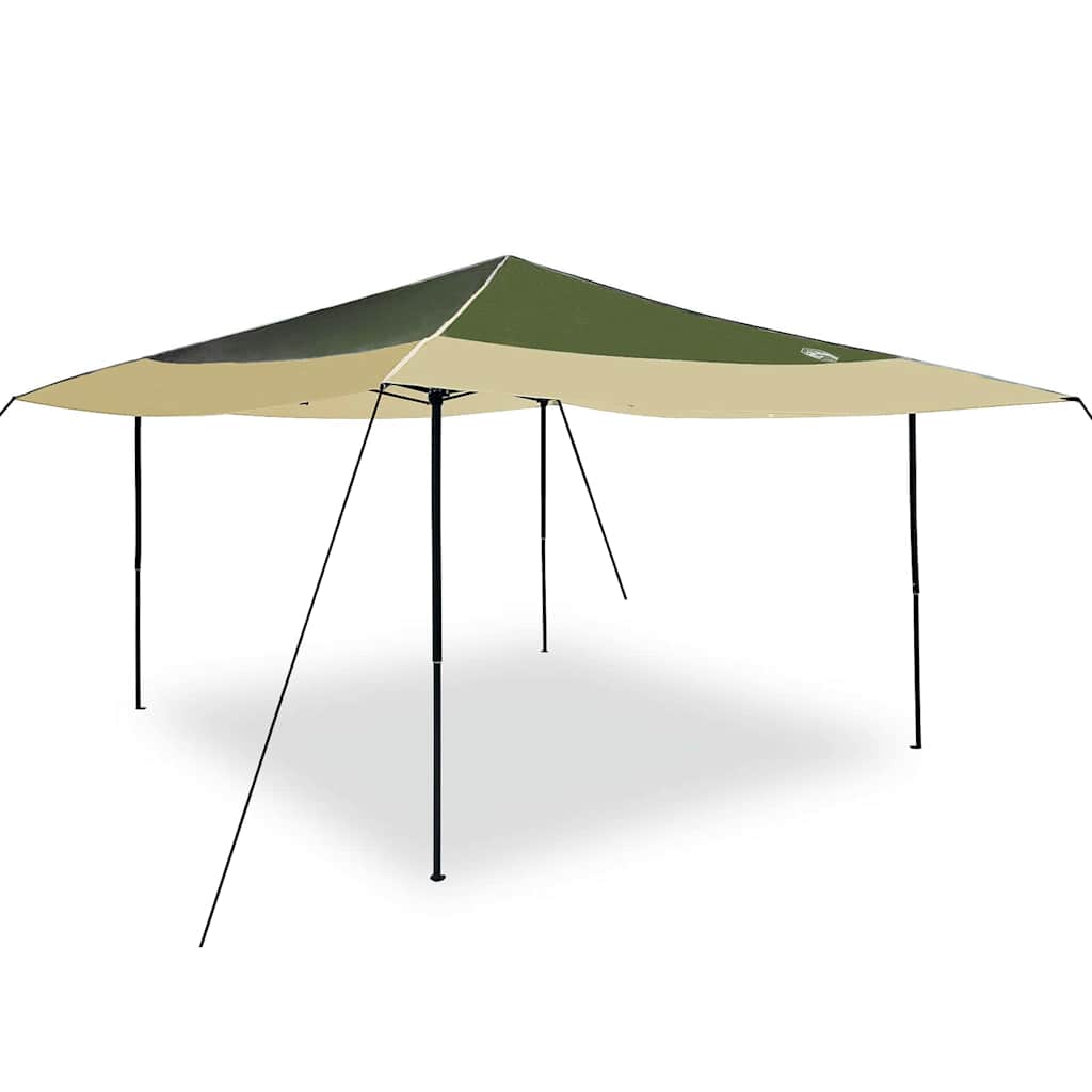 Šator s nadstrešnicom Zelena 395 x 395 x 251 cm tkanina