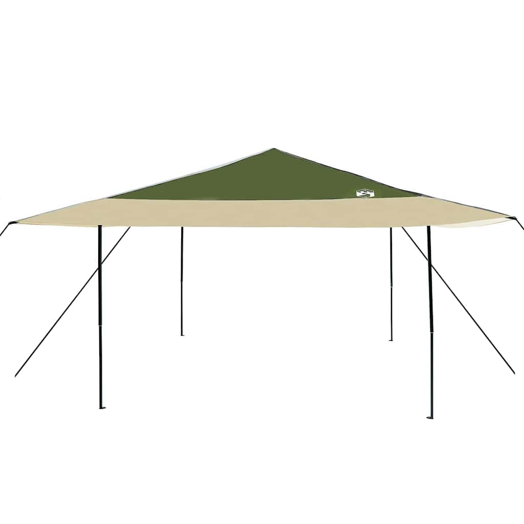 Šator s nadstrešnicom Zelena 395 x 395 x 251 cm tkanina