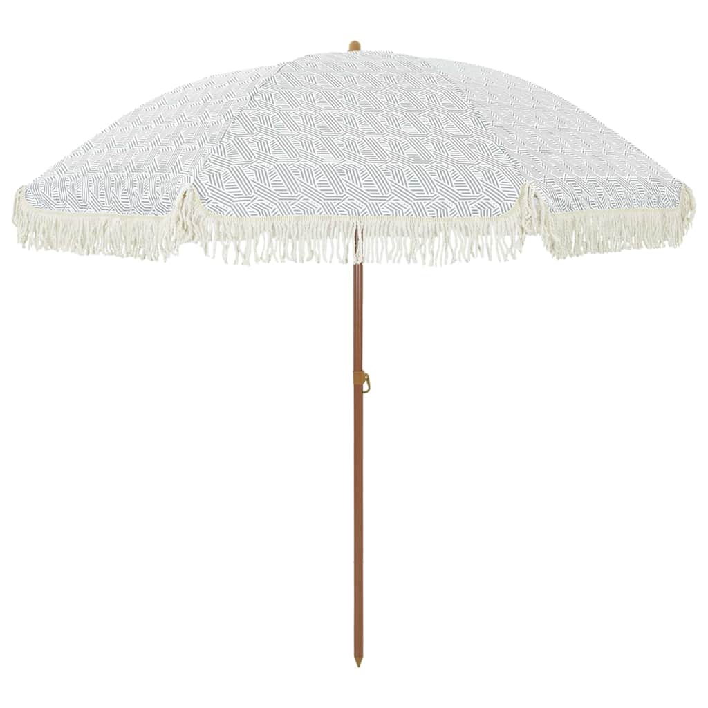 Suncobran za plažu Siva i bijela 205 x 205 x 210 cm