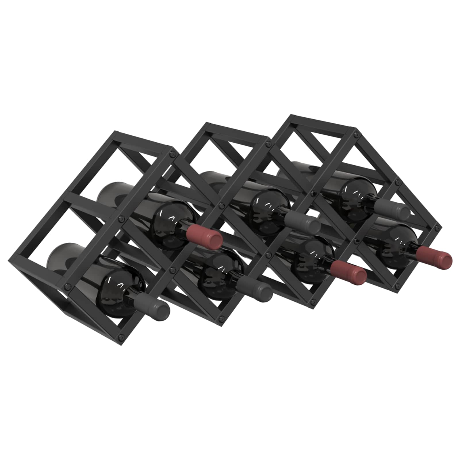 Stalak za vino Crni hrast 63 x 16,5 x 25 cm