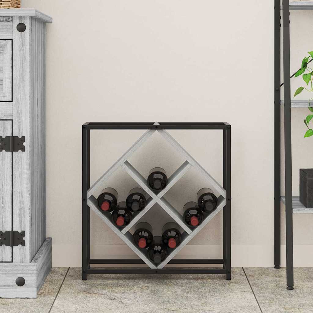 Stalak za vino Siva Sonoma 51 x 18 x 52,5 cm Konstruirano drvo