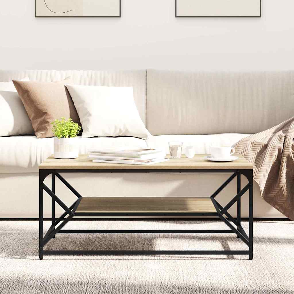 Kava Stol Sonoma hrast 90 x 50 x 40 cm Inženjerska drva i čelik
