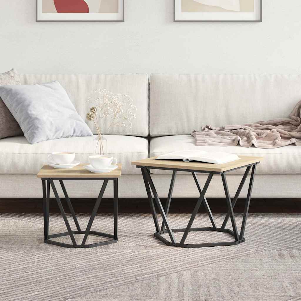 Set pomoćnih stolića 2 pcs Sonoma hrast