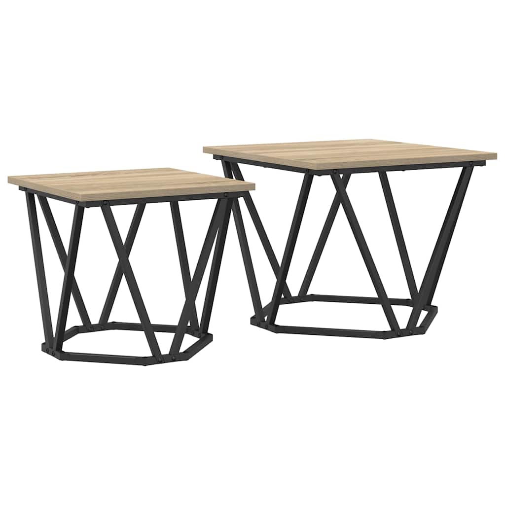 Set pomoćnih stolića 2 pcs Sonoma hrast