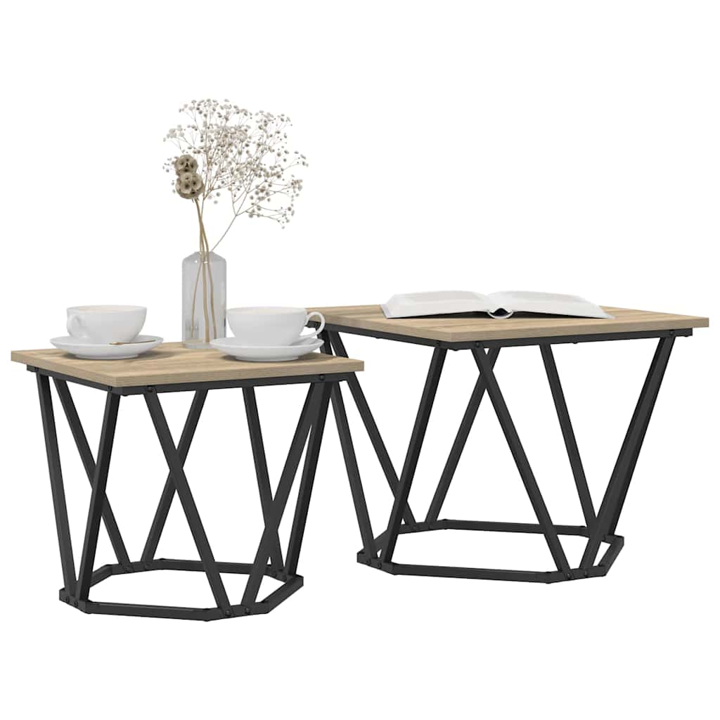 Set pomoćnih stolića 2 pcs Sonoma hrast