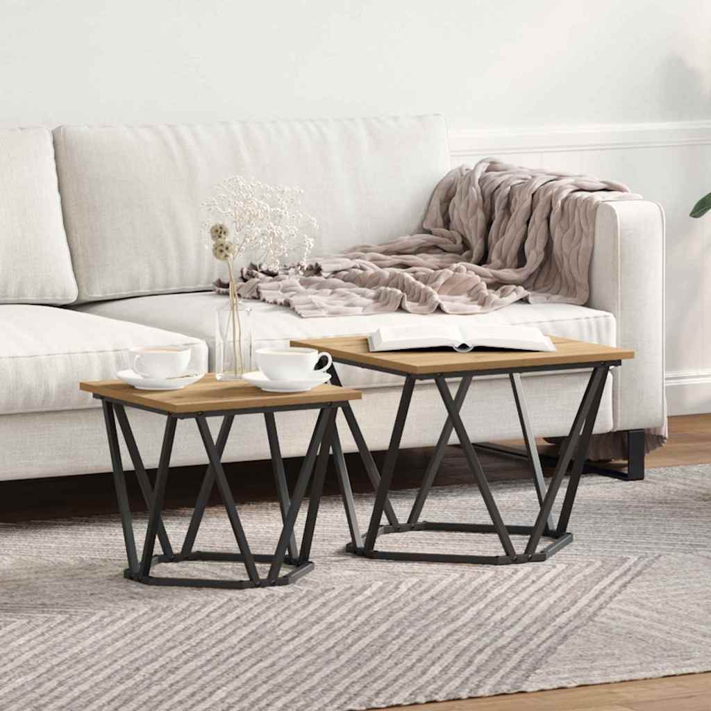 Set pomoćnih stolića 2 pcs Umjetnički hrast