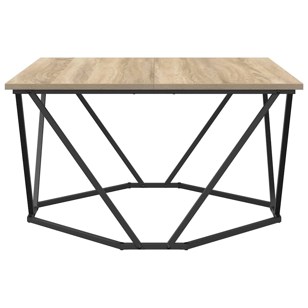Kava Stol Sonoma hrast 80 x 80 x 45 cm Inženjerska drva i čelik