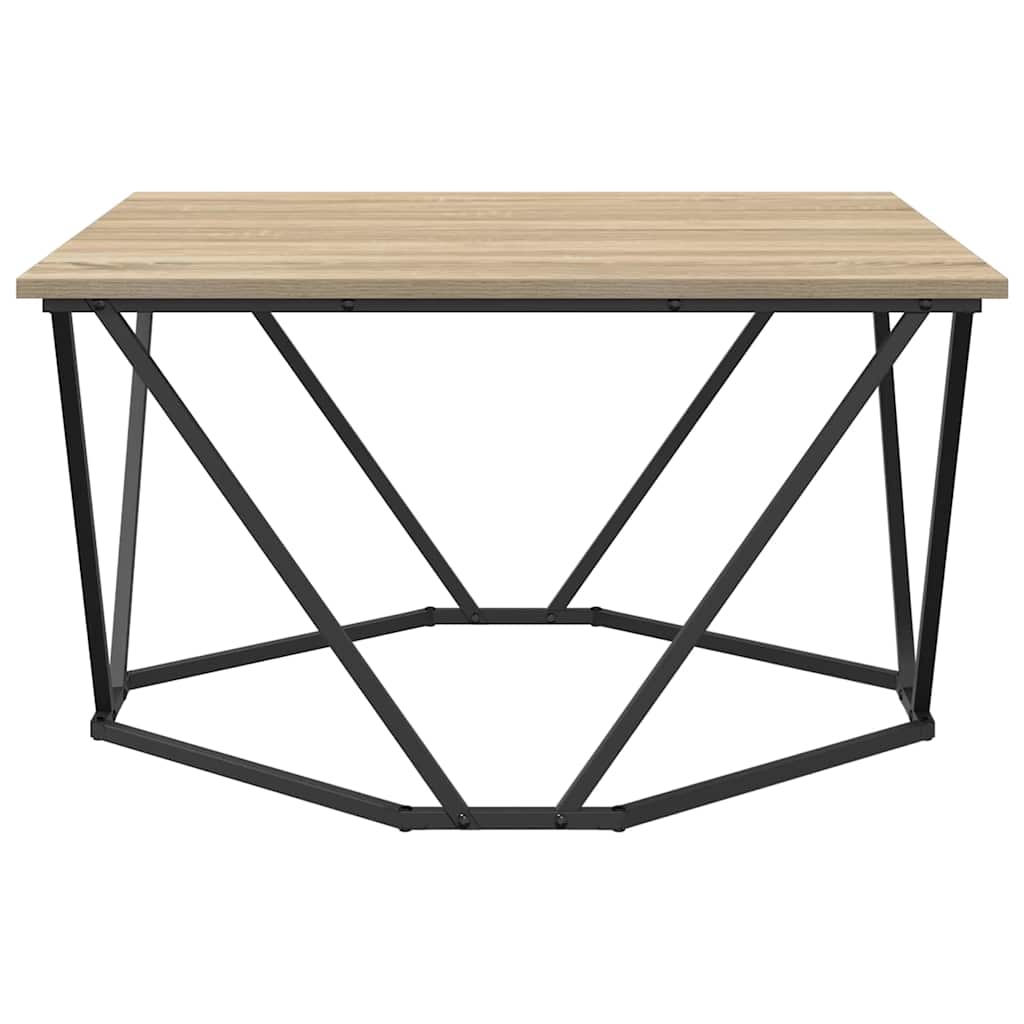 Kava Stol Sonoma hrast 80 x 80 x 45 cm Inženjerska drva i čelik