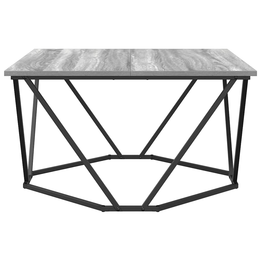 Kava Stol Siva Sonoma 80 x 80 x 45 cm Inženjerska drva i čelik