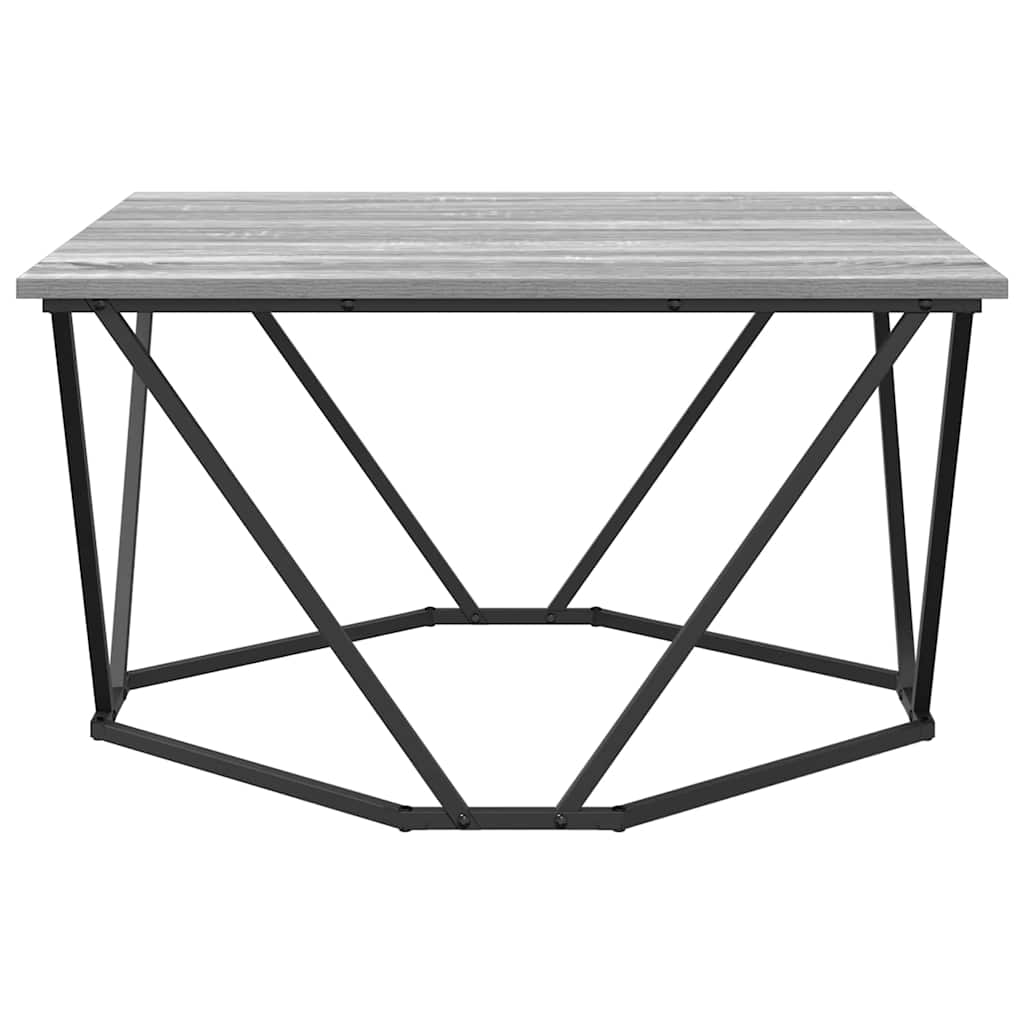 Kava Stol Siva Sonoma 80 x 80 x 45 cm Inženjerska drva i čelik