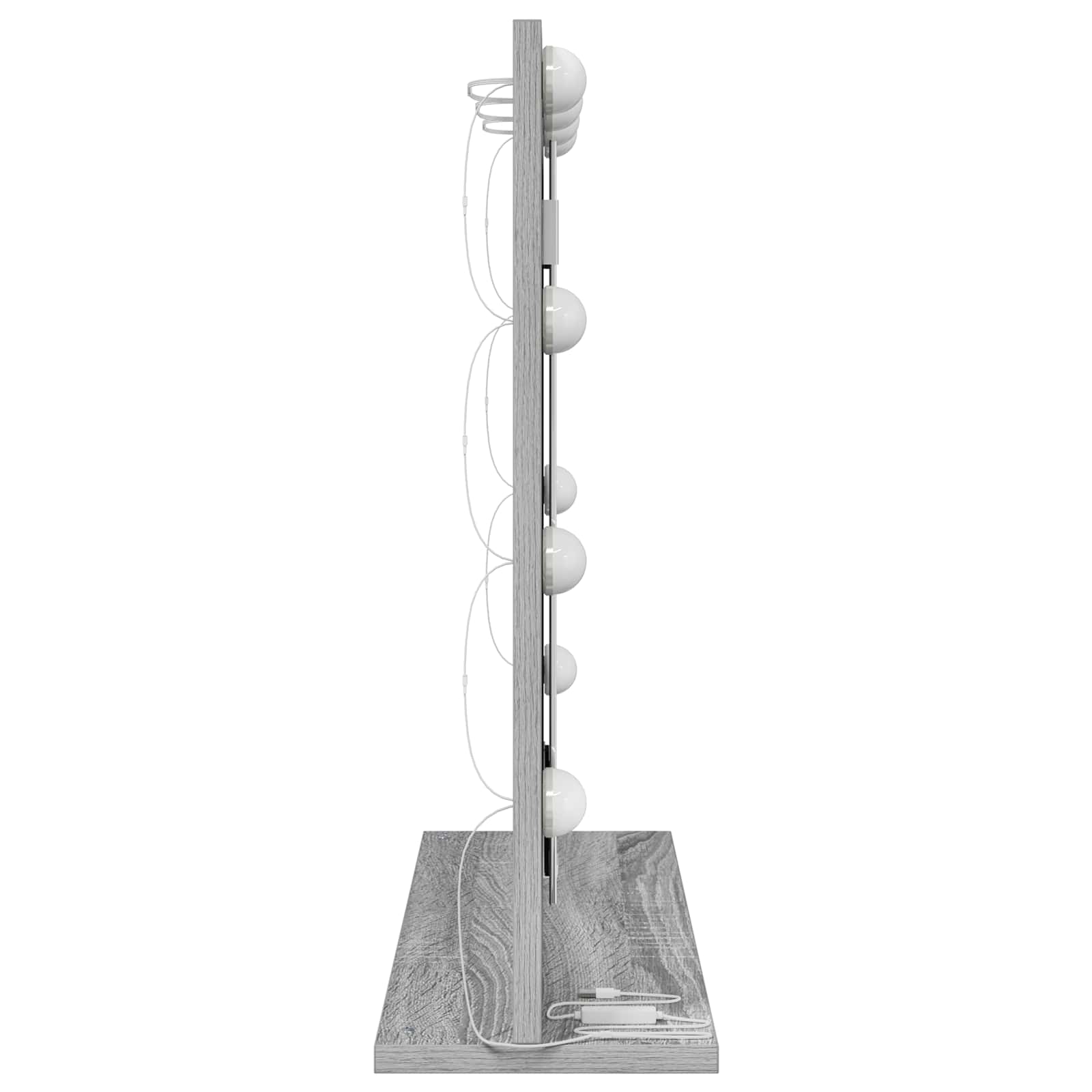 Ogledalo za Toalet Pravokutni Siva Sonoma 60 x 55 x 18 cm