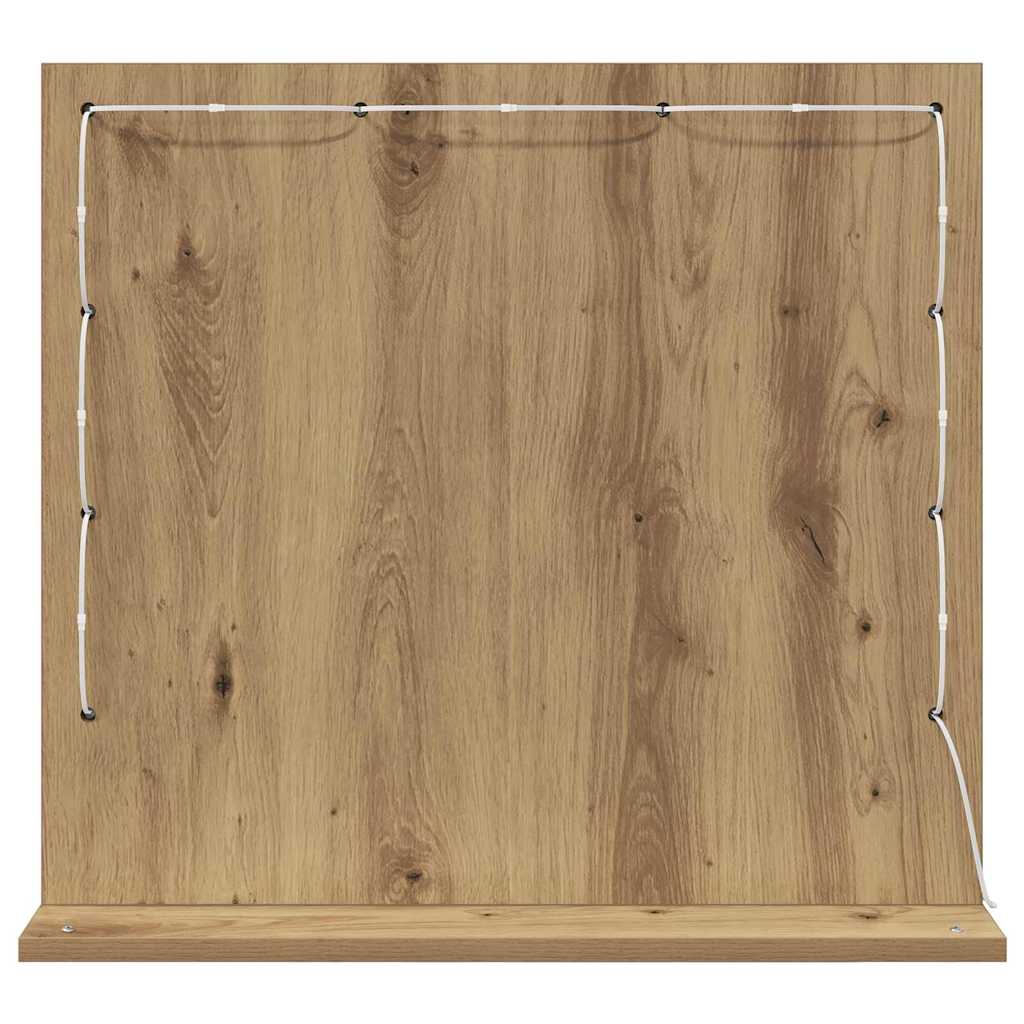 Ogledalo za Toalet Pravokutni Umjetnički hrast 60 x 55 x 18 cm