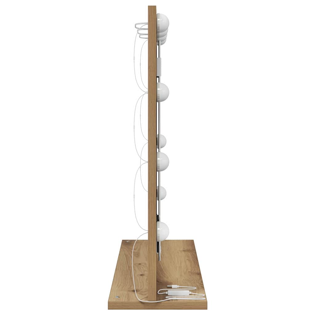 Ogledalo za Toalet Pravokutni Umjetnički hrast 60 x 55 x 18 cm