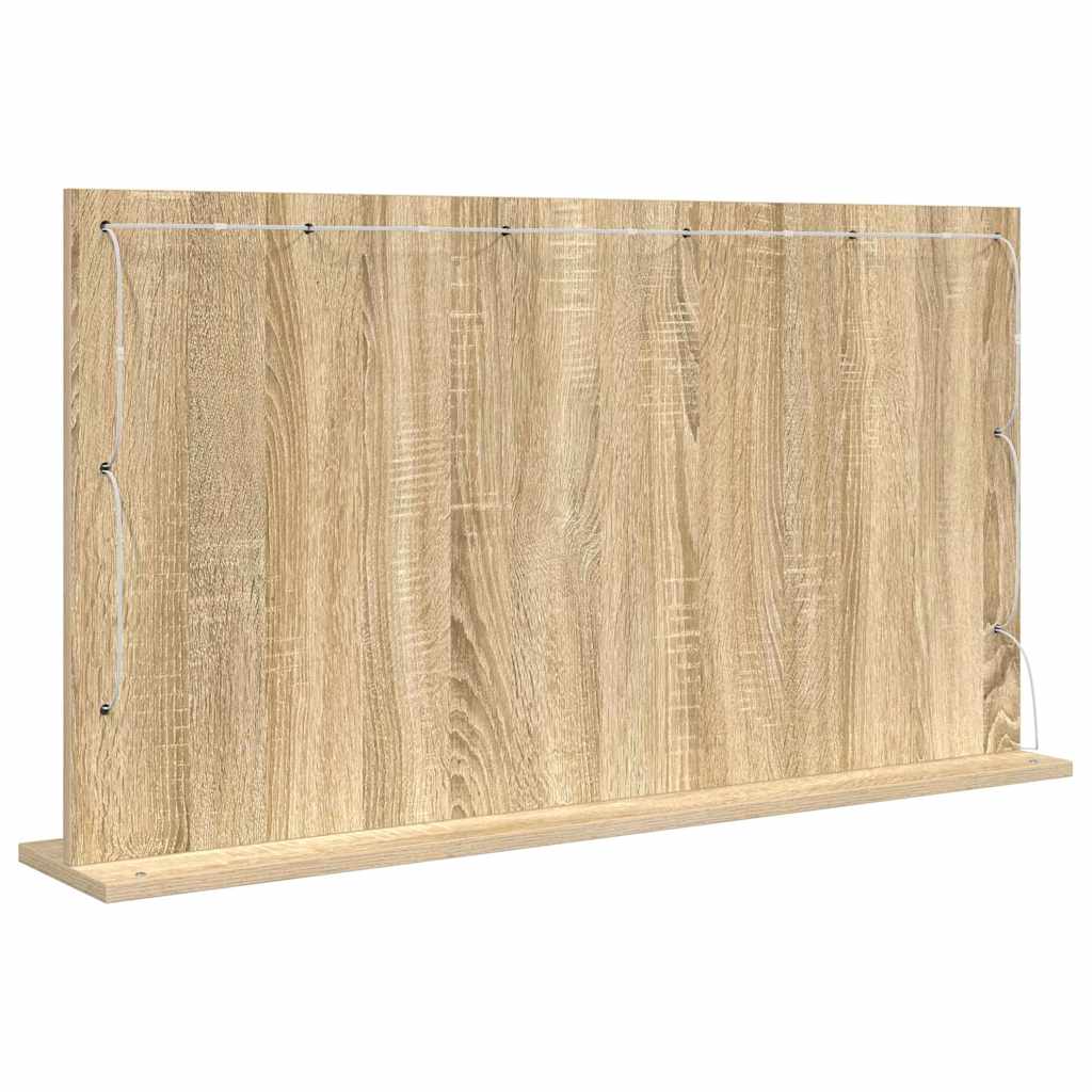 Ogledalo za Toalet Pravokutni Sonoma hrast 100 x 55 x 18 cm