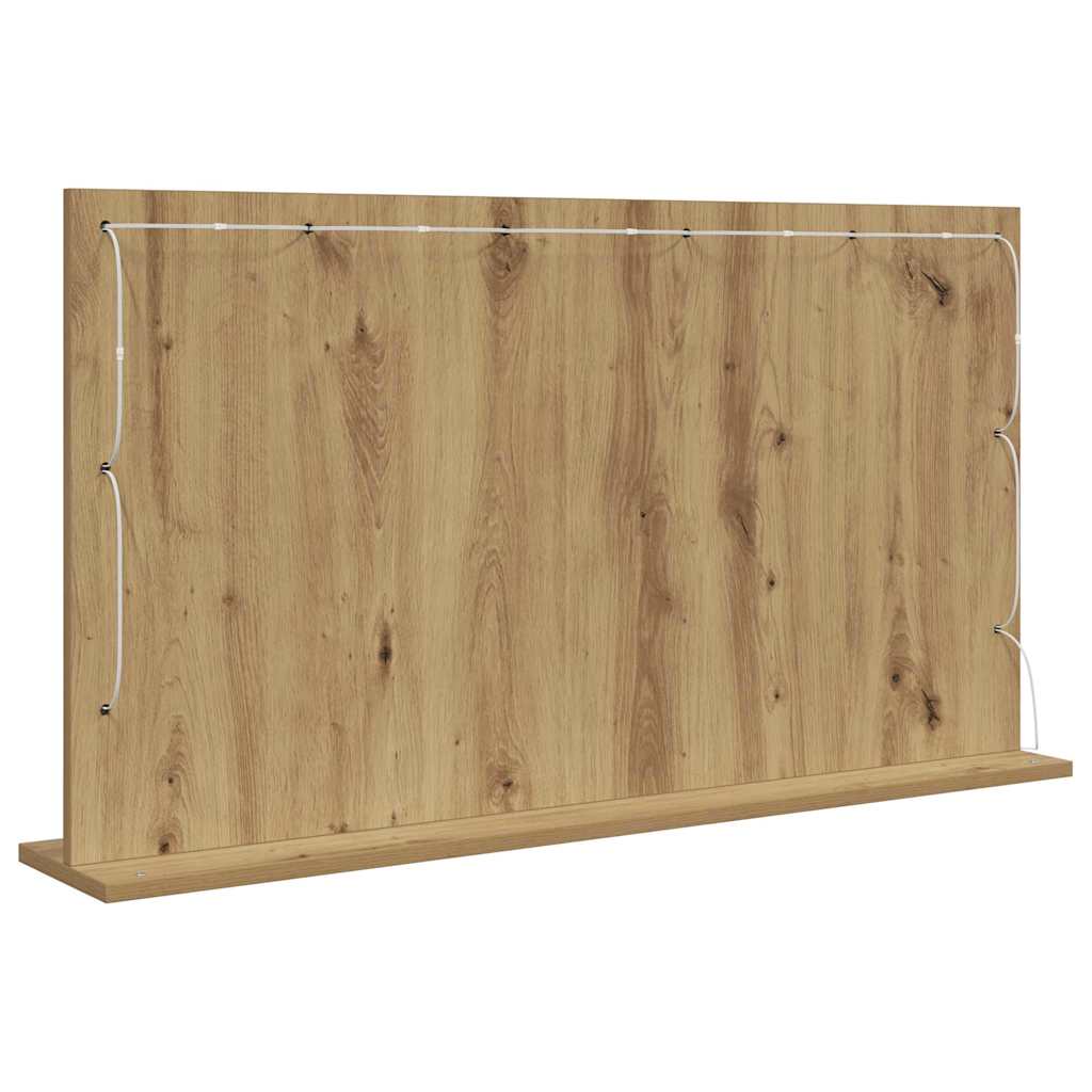 Ogledalo za Toalet Pravokutni Umjetnički hrast 100 x 55 x 18 cm