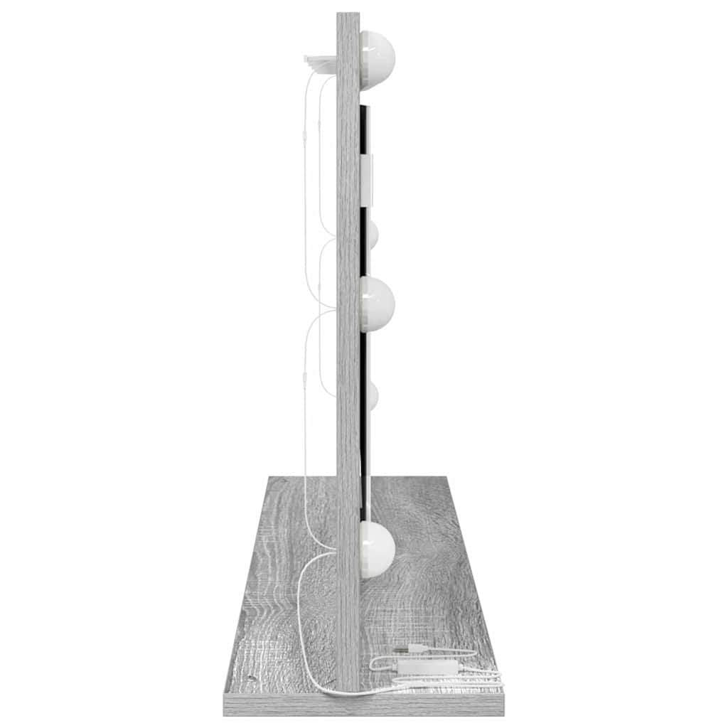 Ogledalo za Toalet Pravokutni Siva Sonoma 80 x 45 x 18 cm