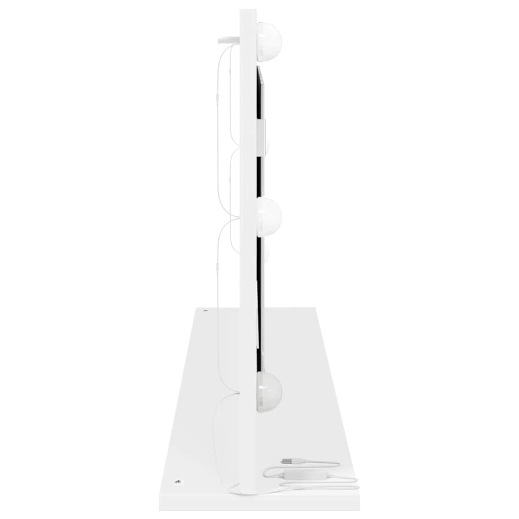 Ogledalo za Toalet Pravokutni Bijelo 100 x 45 x 18 cm