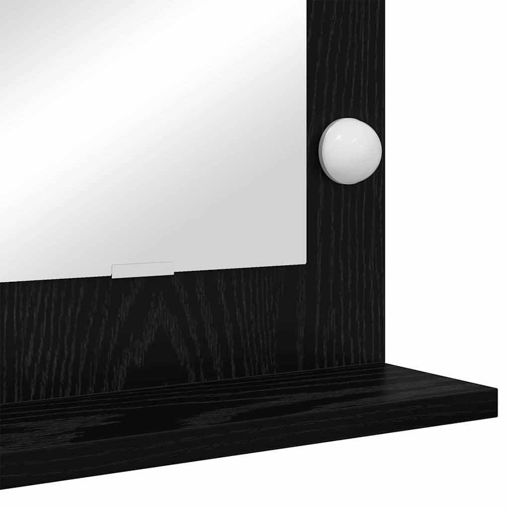 Ogledalo za Toalet Pravokutni Crni hrast 100 x 45 x 18 cm