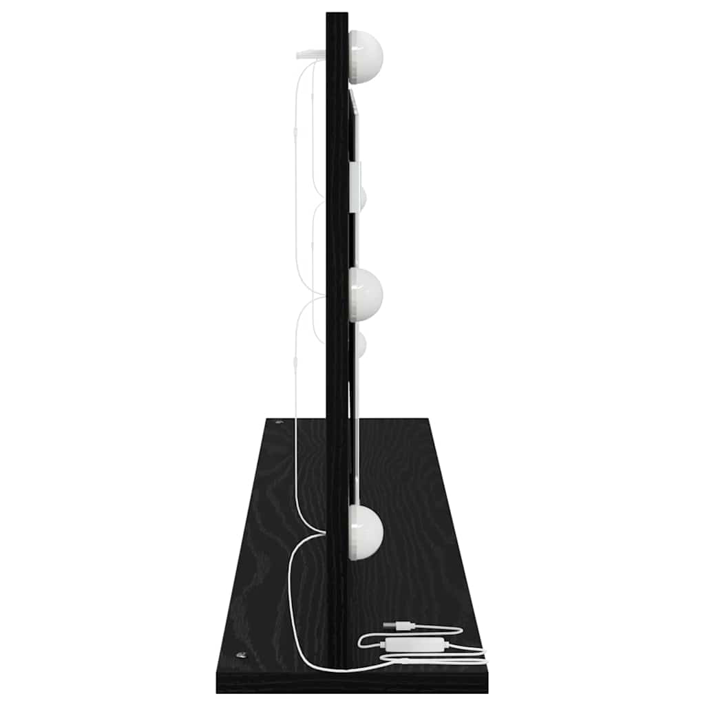 Ogledalo za Toalet Pravokutni Crni hrast 100 x 45 x 18 cm