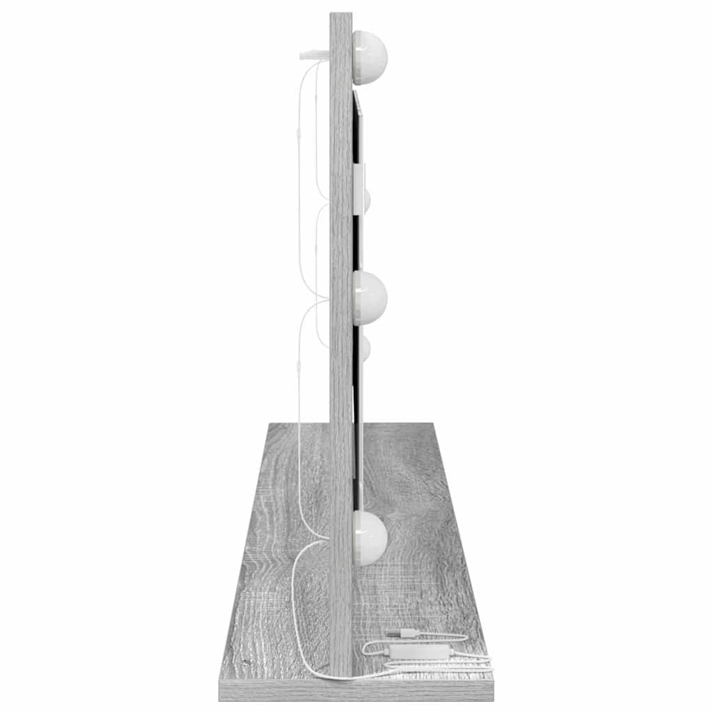 Ogledalo za Toalet Pravokutni Siva Sonoma 100 x 45 x 18 cm