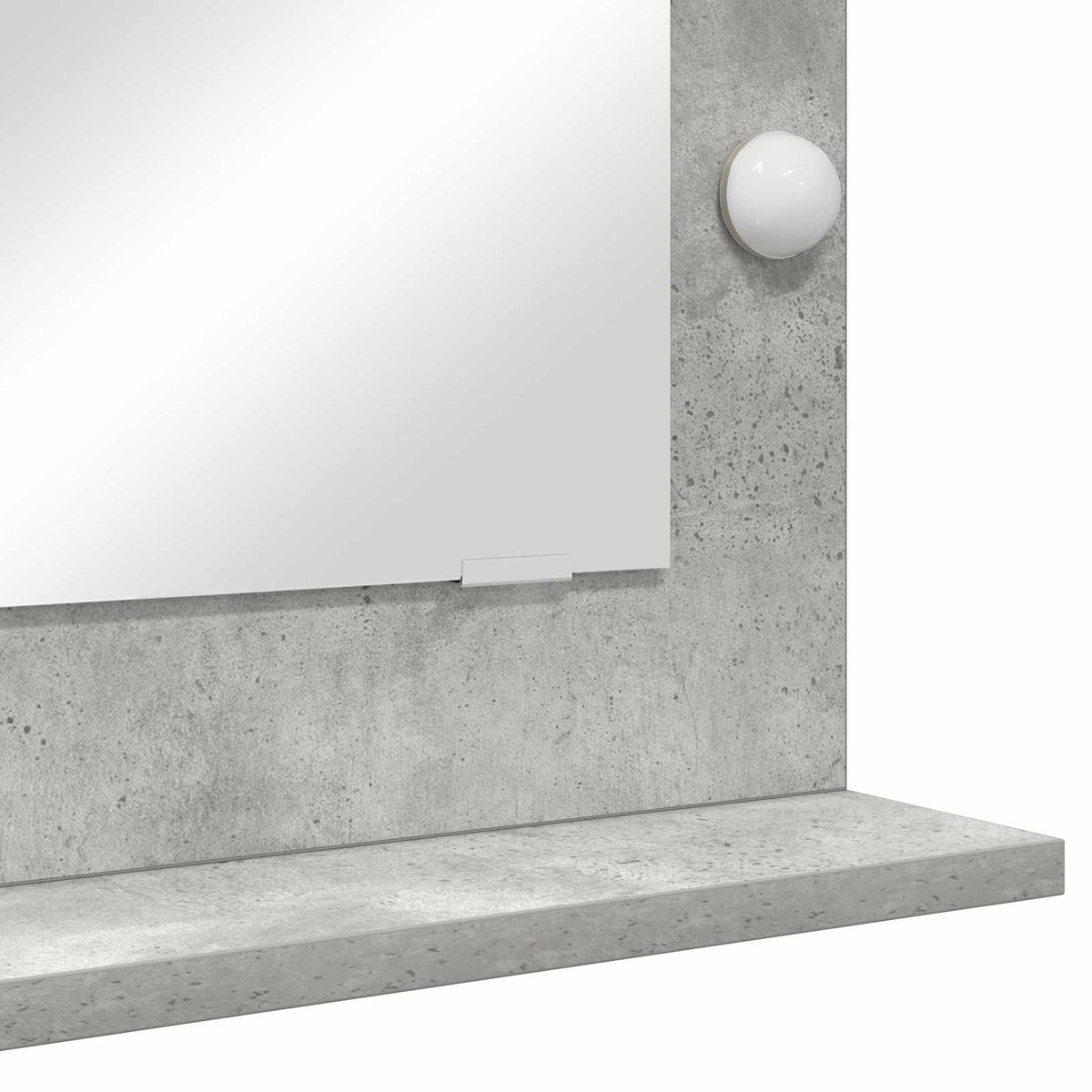 Ogledalo za Toalet Pravokutni Betonski sivi 70 x 50 x 18 cm