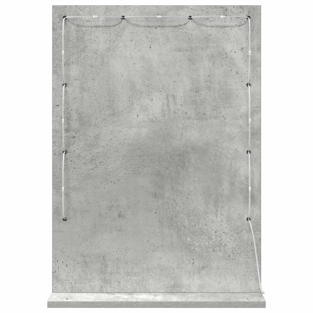 Ogledalo za Toalet Pravokutni Betonski sivi 70 x 50 x 18 cm