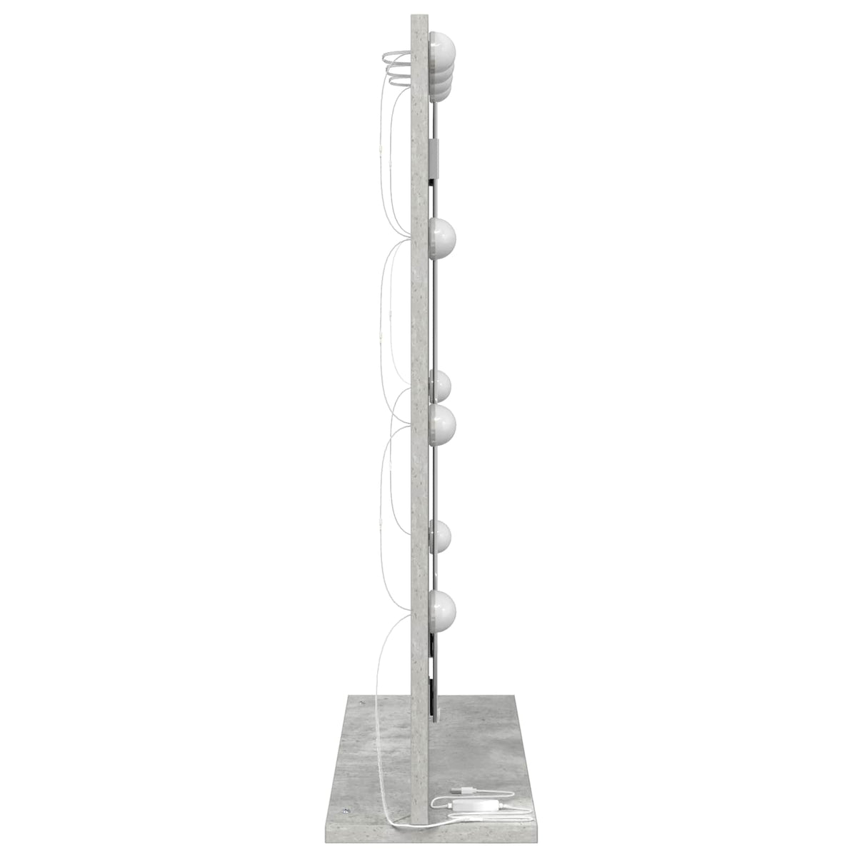 Ogledalo za Toalet Pravokutni Betonski sivi 70 x 50 x 18 cm