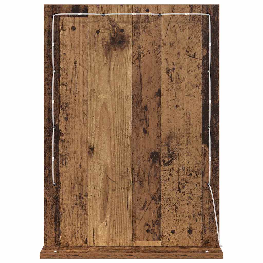 Ogledalo za Toalet Pravokutni Dimljeni hrast 70 x 50 x 18 cm