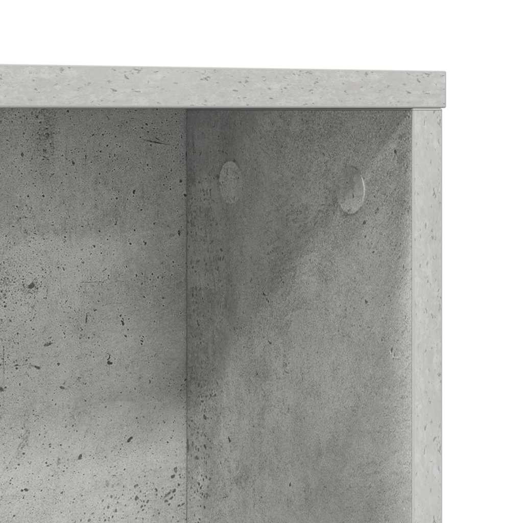Stol s policom Betonski sivi 91 x 50 x 149 cm Konstruirano drvo