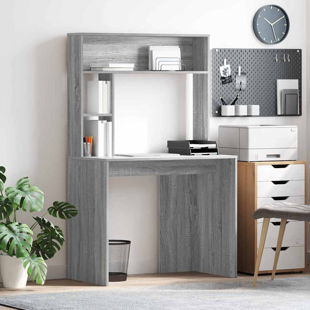 Stol s policom Siva Sonoma 91 x 50 x 149 cm Konstruirano drvo