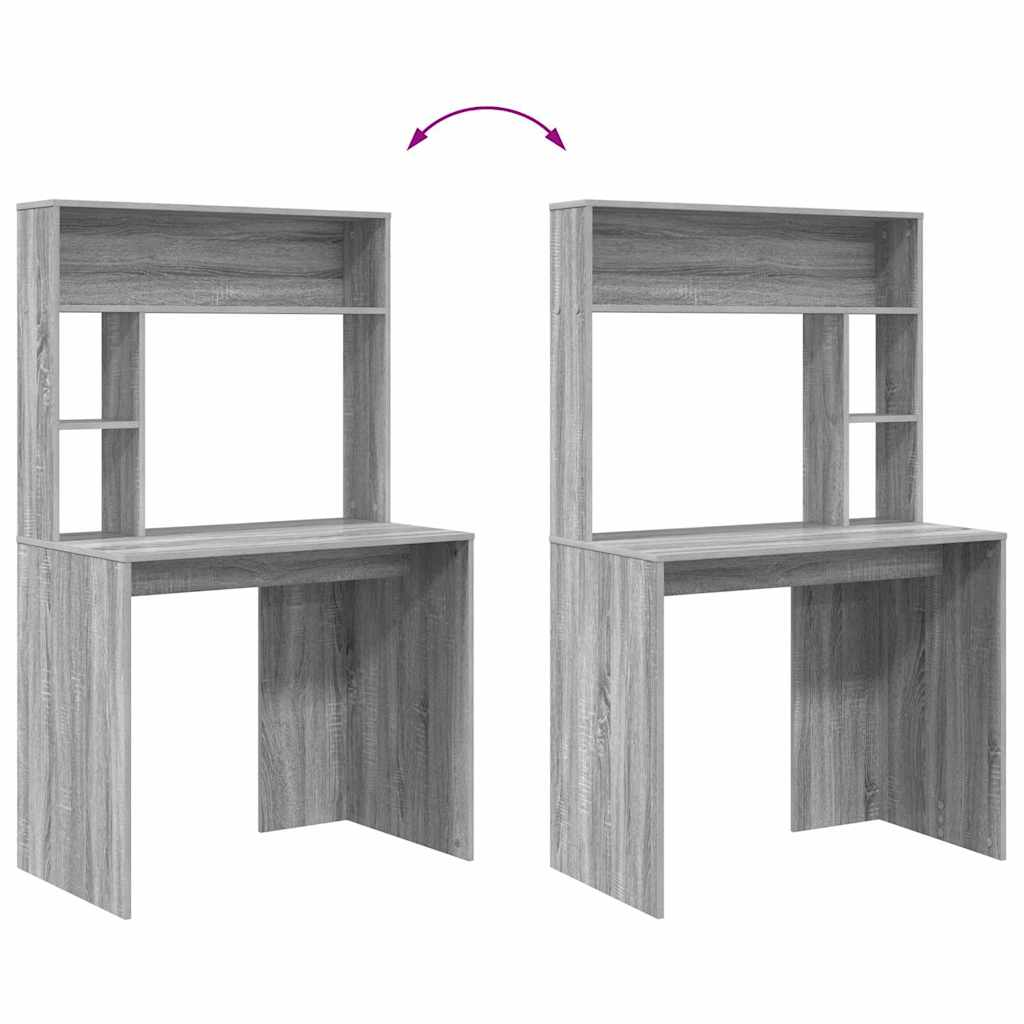 Stol s policom Siva Sonoma 91 x 50 x 149 cm Konstruirano drvo