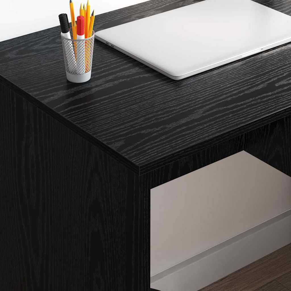 Stol s ladicama Crni hrast 90 x 49 x 75 cm Konstruirano drvo