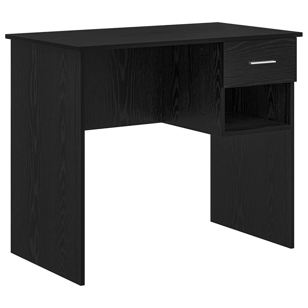 Stol s ladicama Crni hrast 90 x 49 x 75 cm Konstruirano drvo