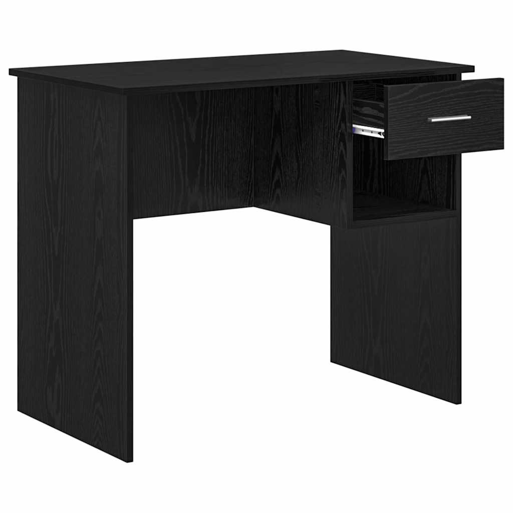 Stol s ladicama Crni hrast 90 x 49 x 75 cm Konstruirano drvo