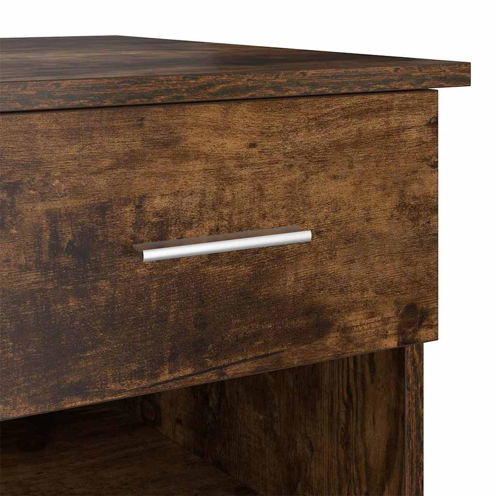 Stol s policom Dimljeni hrast 90 x 49 x 75 cm Konstruirano drvo